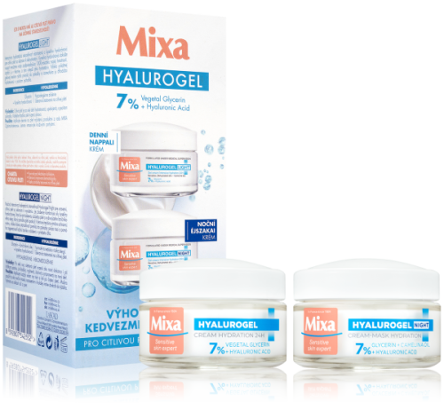 Kozmetická sada MIXA Hyalurogel Duopack 2× 50 ml