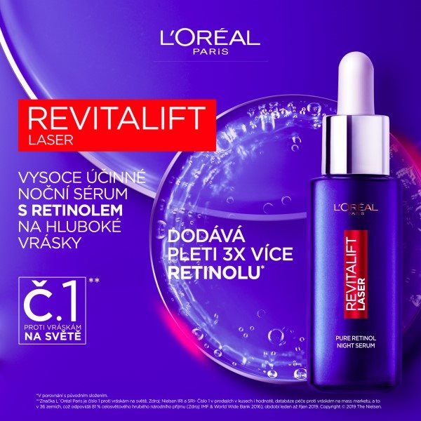 L'ORÉAL PARIS Revitalift Laser X3 Retinol éjszakai szérum 30 ml