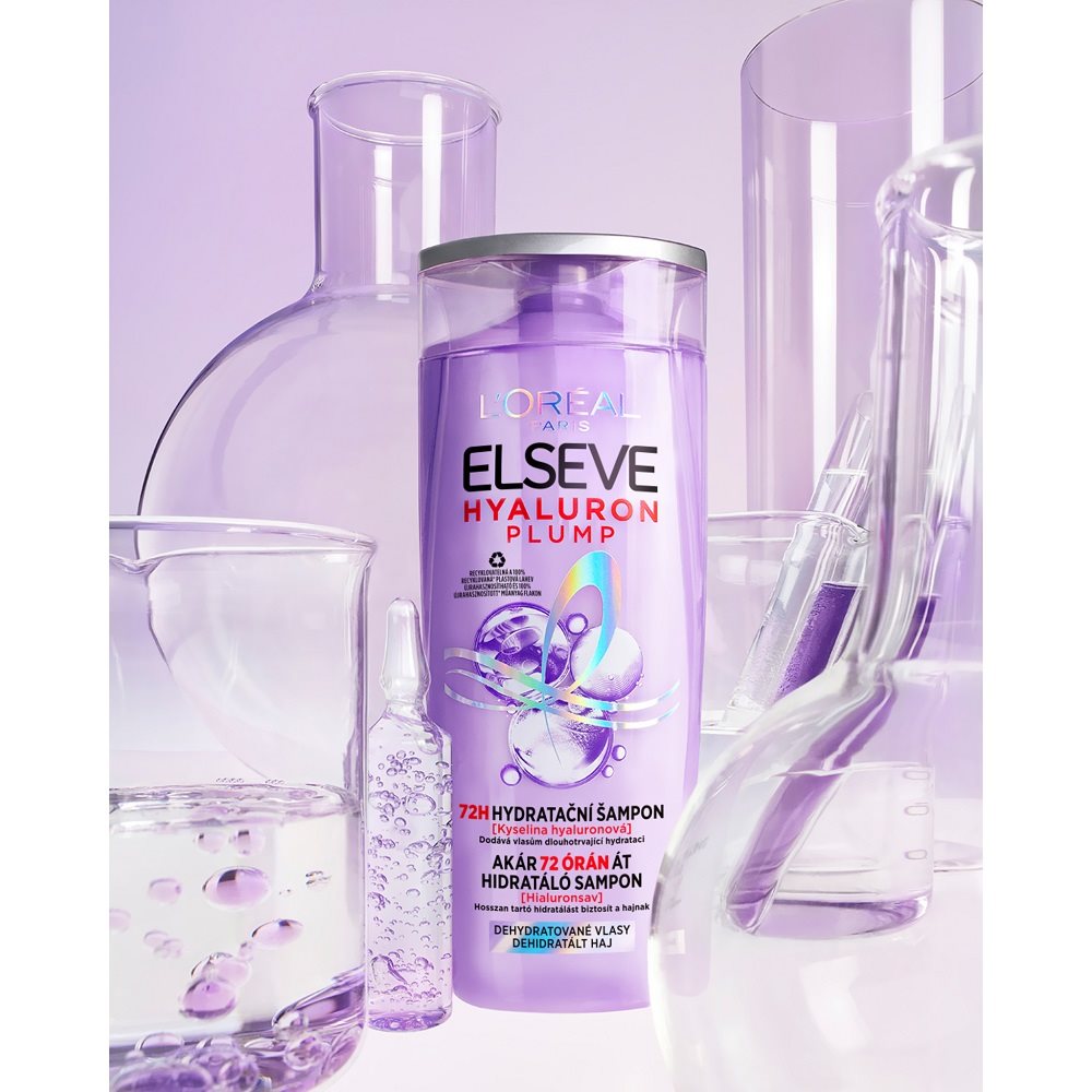 Šampón L'ORÉAL PARIS Elseve Hyaluron Plump 72H Hydratačný šampón s kyselinou hyalurónovou 250 ml