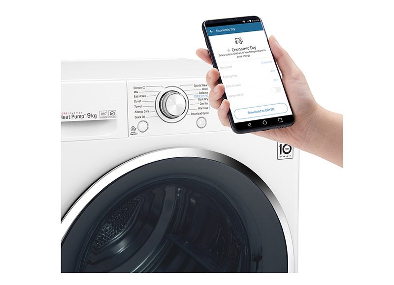 LG F104J8JS2W + LG RC81U2AV2W Technológia Smart ThinQ