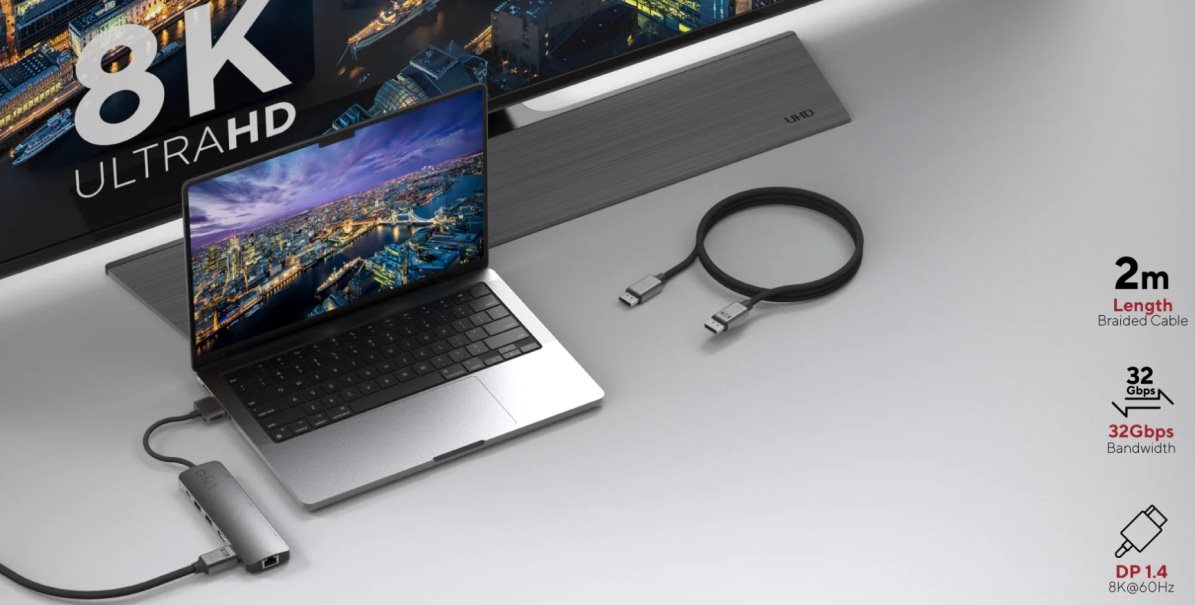 LINQ 8K/60Hz PRO Cable Display Port to Display Port