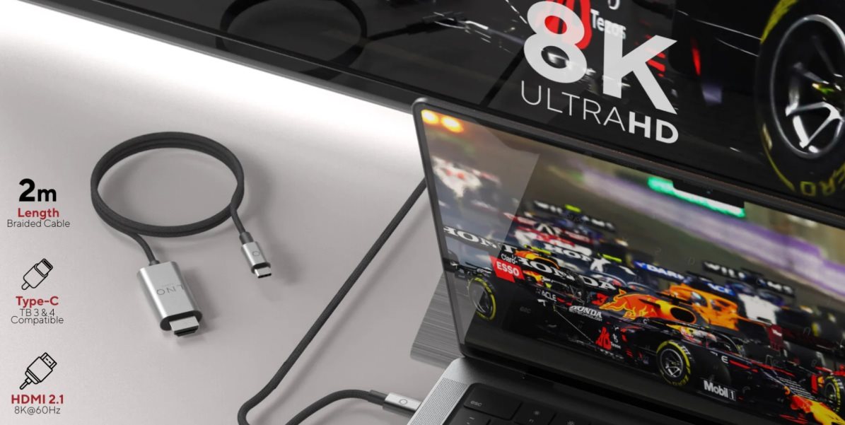 LINQ 8K/60Hz USB-C to HDMI Pro Cable 2m