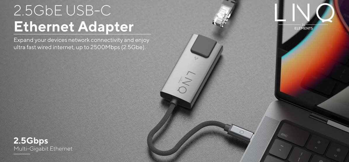 LINQ 2.5Gbe USB-C Ethernet Adapter Port Replikator