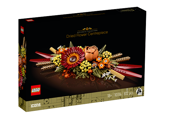 Stavebnica LEGO® Icons 10314 Dekorácia zo sušených kvetov