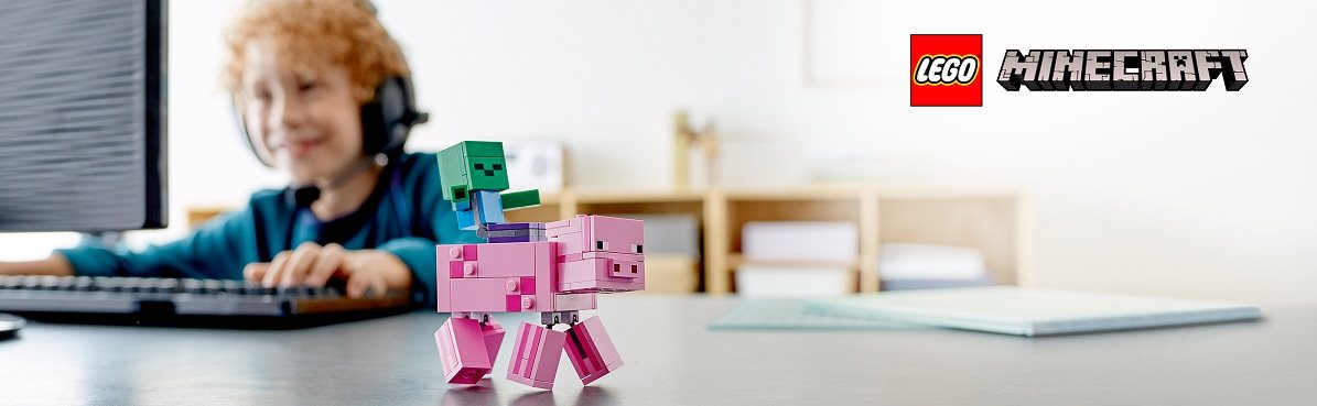 LEGO Minecraft Prase s malou zombie LEGO Minecraft Prase s malou zombie