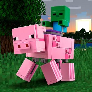 LEGO Minecraft Prase s malou zombie LEGO Minecraft Prase s malou zombie