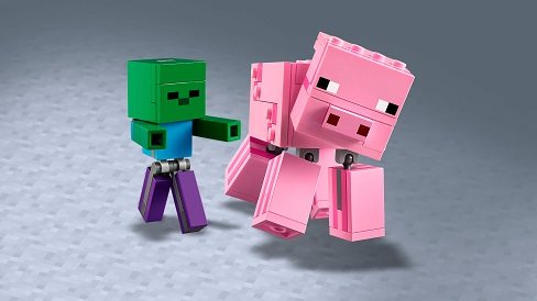 LEGO Minecraft Prase s malou zombie LEGO Minecraft Prase s malou zombie