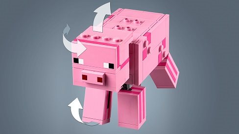 LEGO Minecraft Prase s malou zombie LEGO Minecraft Prase s malou zombie