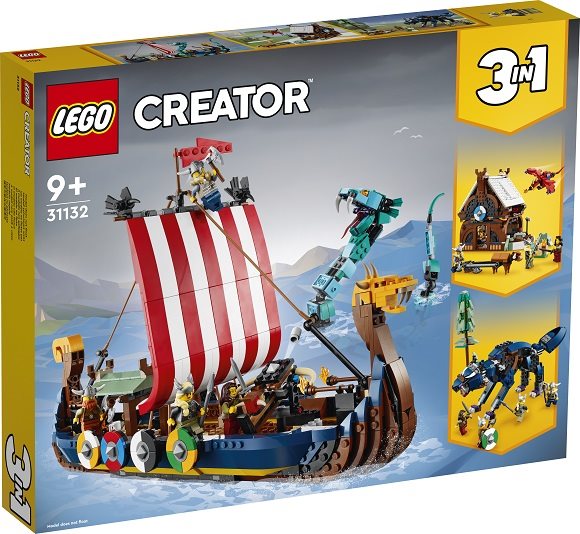 LEGO Schöpfer 31132 Wikingerschiff und Seeschlange 