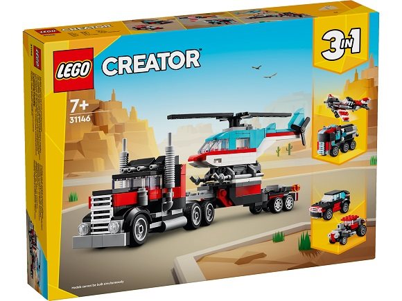 LEGO® Creator 3 in 1 31146 Tieflader mit Hubschrauber