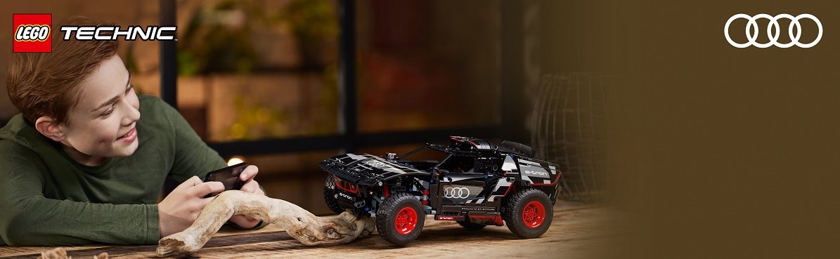 LEGO Technic Audi RS Q e-tron 42160 Advanced Building Kit for Kids Ages 10  and Up, This Remote Controlled Car Toy Features App-Controlled Steering and