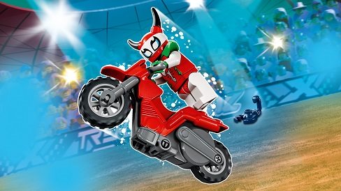 LEGO® City 60332 - Škorpiónova kaskadérska motorka
