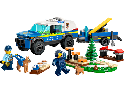 LEGO® City 60369 Mobil rendőrkutyakiképző terület