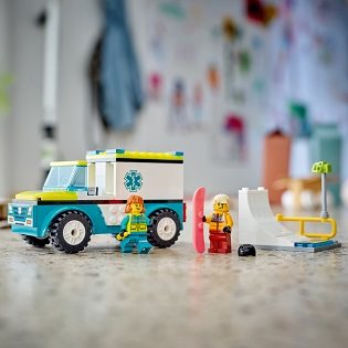 LEGO® City 60403 Rettungswagen und Snowboarderc