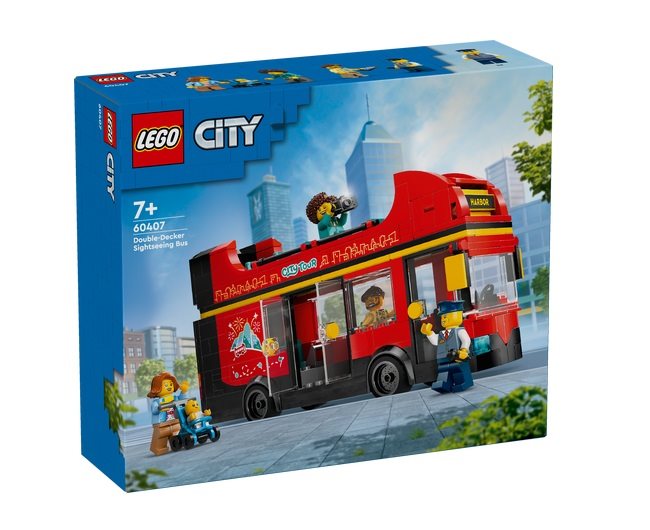 Stavebnica LEGO® City 60407 Červený dvojposchodový vyhliadkový autobus