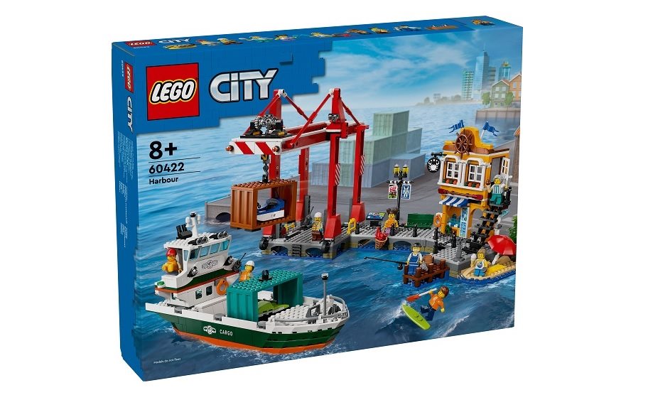 LEGO® City 60422 Hafen mit Frachtschiff