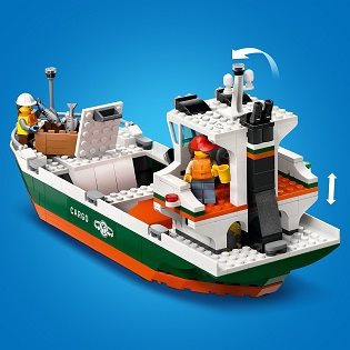 LEGO® City 60422 Prístav s nákladnou loďou