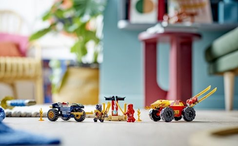 LEGO NINJAGO 71789 Kai and Ras duel cars and motorbikes