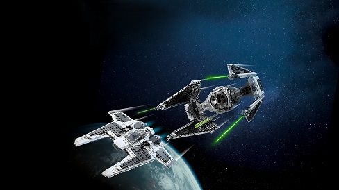 LEGO® Star Wars™ 75348 Fang-class Mandalorian Fighter vs. TIE Interceptor