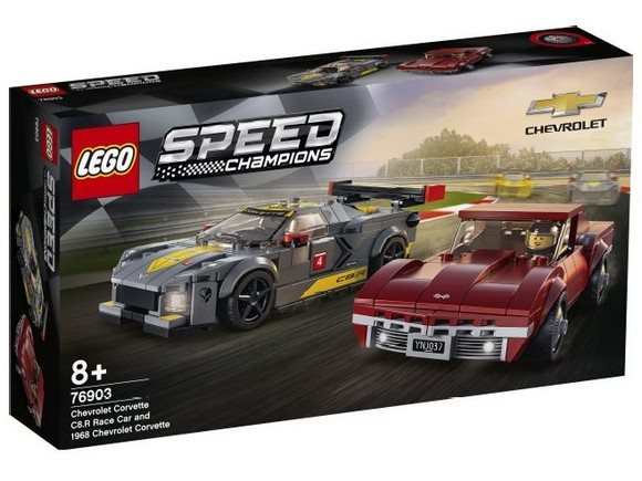 LEGO Speed Champions 76903 Chevrolet Corvette C8.R a 1968 Chevrolet Corvette