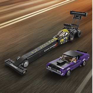 LEGO Speed Champions 76904 Mopar Dodge // SRT Top Fuel Dragster a 1970 Dodge Challenger T / A