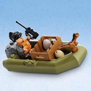 LEGO Jurassic World 76942 Escape of a baryonyx from a ship LEGO Jurassic World 76942 Baryonyx Dinosaur Boat Escape