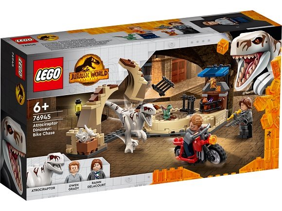 LEGO Jurassic World 76945 Atrociraptor: motorcycle chase