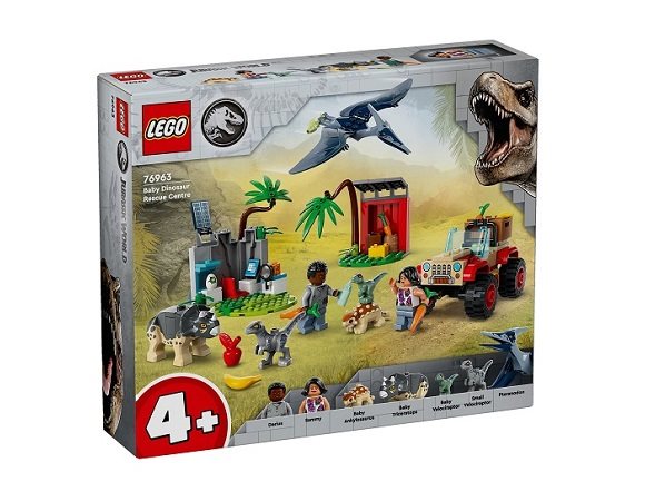 LEGO stavebnica Jurassic World 76963 Záchranárske stredisko pre dinosaurie mláďatá
