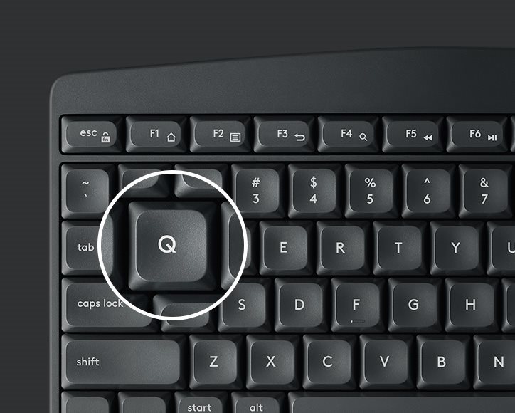 Klávesnice Logitech - konkávní klávesy