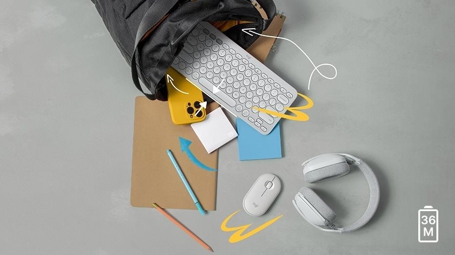 Logitech Pebble Keyboard 2 K380s, Off-white