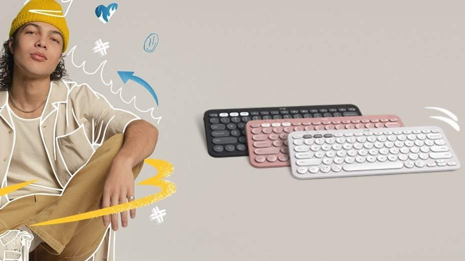 Logitech Pebble Keyboard 2 K380s, Rose