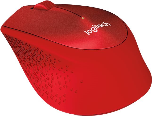 Myš Logitech Wireless Mouse M330 Silent Plus, červená bezdrátová Bezdrátová myš s tichým klikáním