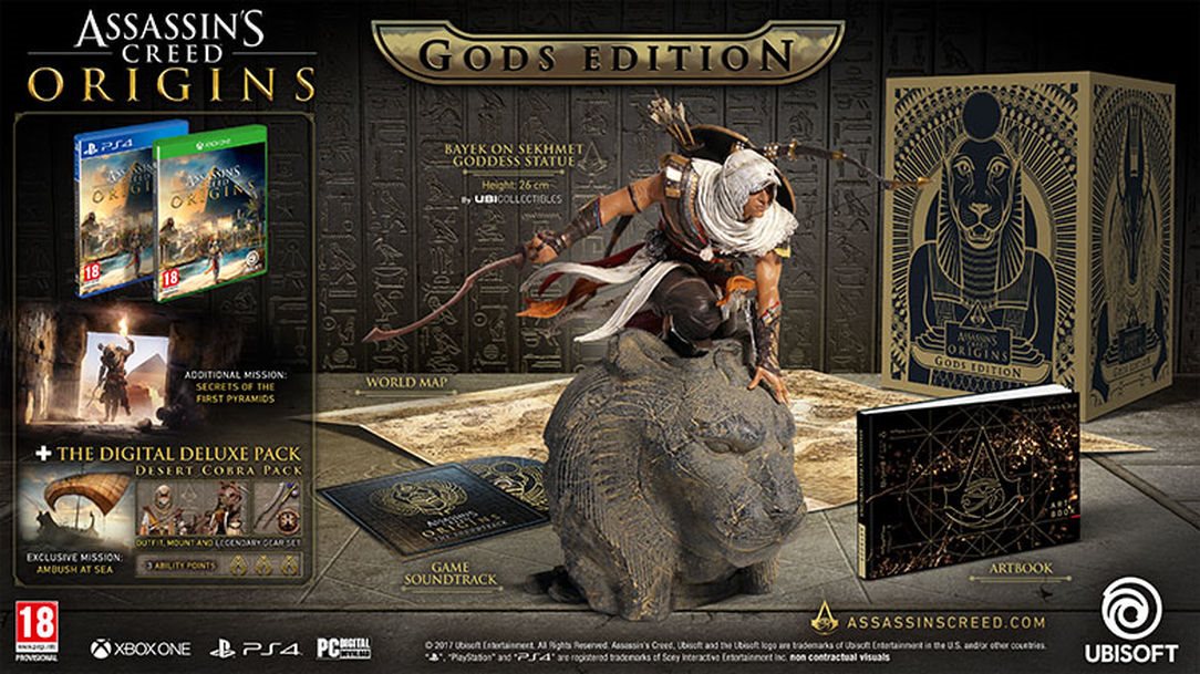 The content of the Collectors Edition Assassins creed Origins - Collectors edice