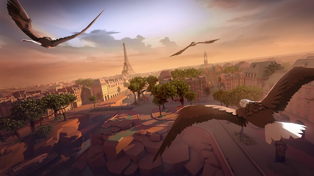 Paris from the perspective of an eagle