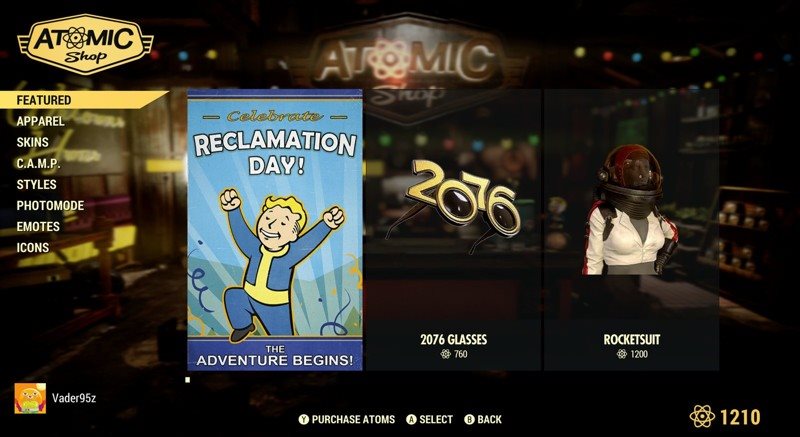 Fallout 76 Atoms