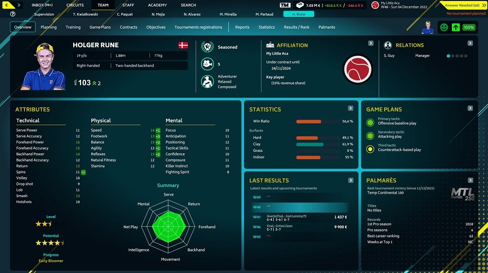  Tennis Manager 2022 PC