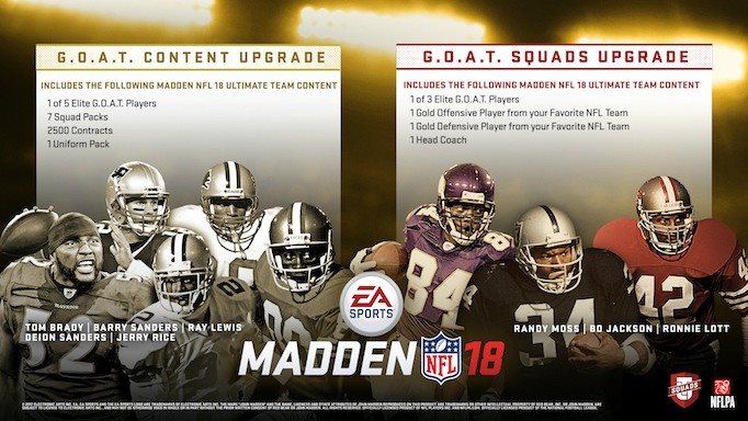 Xbox One Madden NFL 18 G.O.A.T. Edition