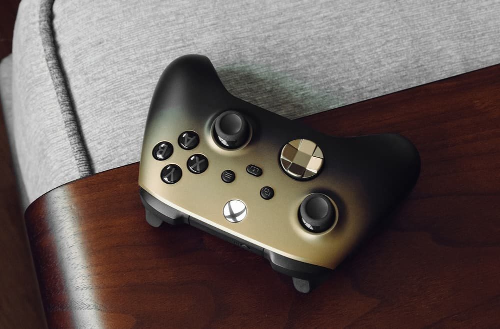 Xbox vezeték nélküli vezérlő Gamepad Gold Shadow