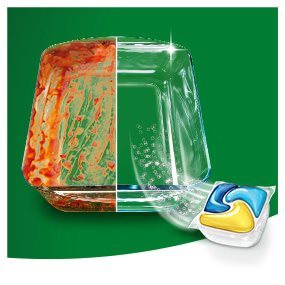 Zářící nádobí Skleněné nádobí zářící čistotou po umytí s kapslí Jar Premium