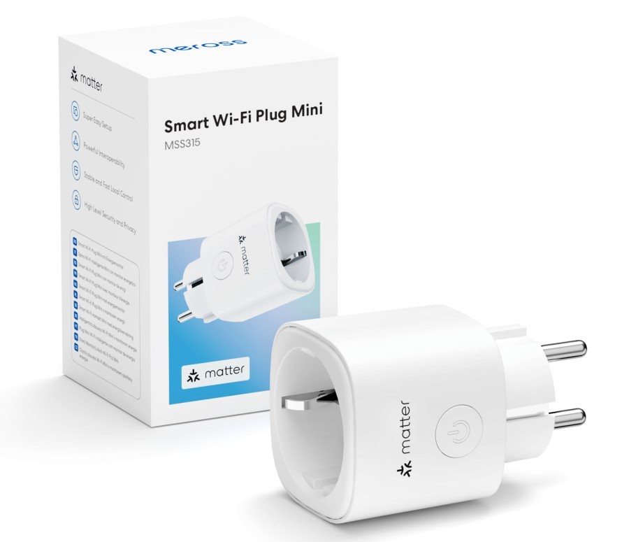 Chytrá zásuvka Meross Smart Wi-Fi Plug Mini with energy monitor, matter