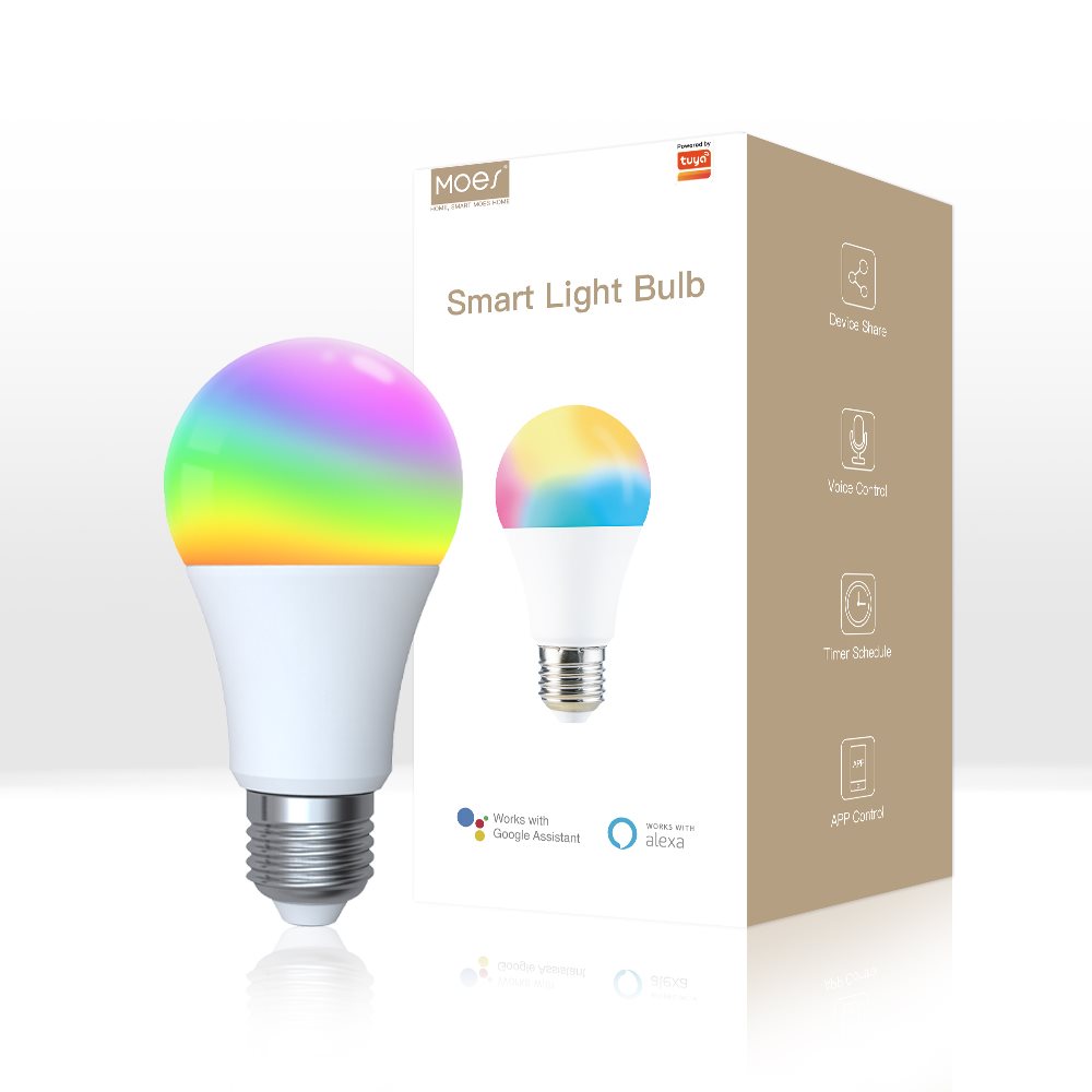 Inteligentná LED žiarovka MOES Smart Wi-Fi Bulb