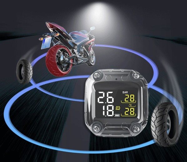 Interní snímač tlaku v pneu motocyklu M-Style TPMS M4