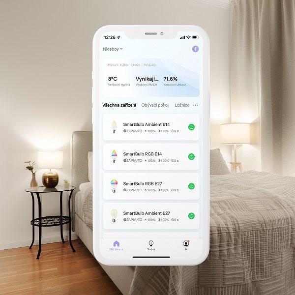 LED žárovka Niceboy ION SmartBulb AMBIENT E27