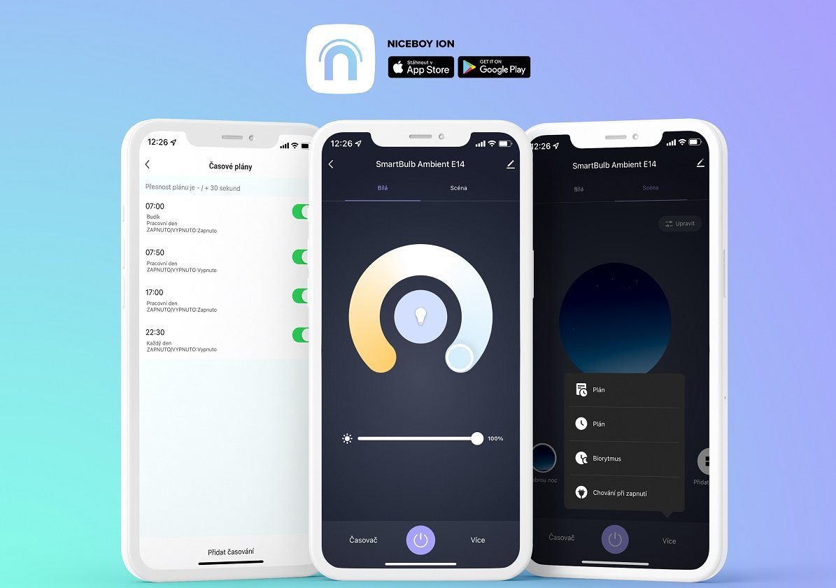 LED žárovka Niceboy ION SmartBulb AMBIENT E27