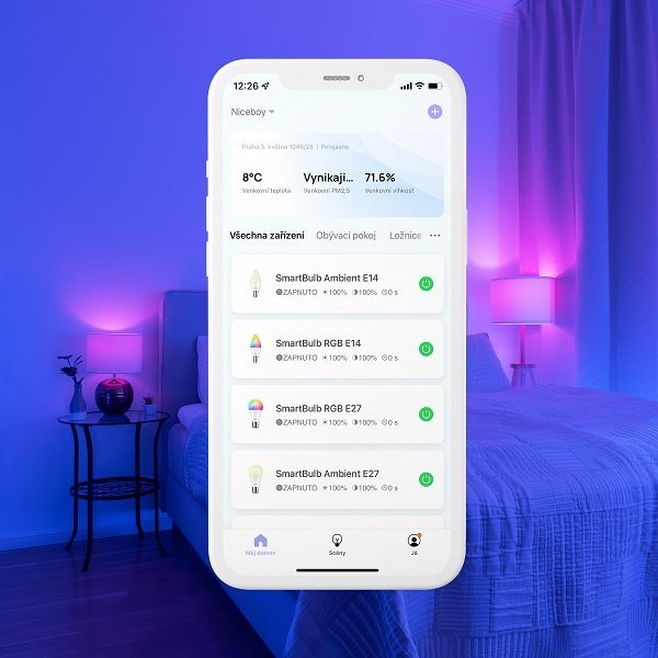 LED žárovka Niceboy ION SmartBulb RGB E27