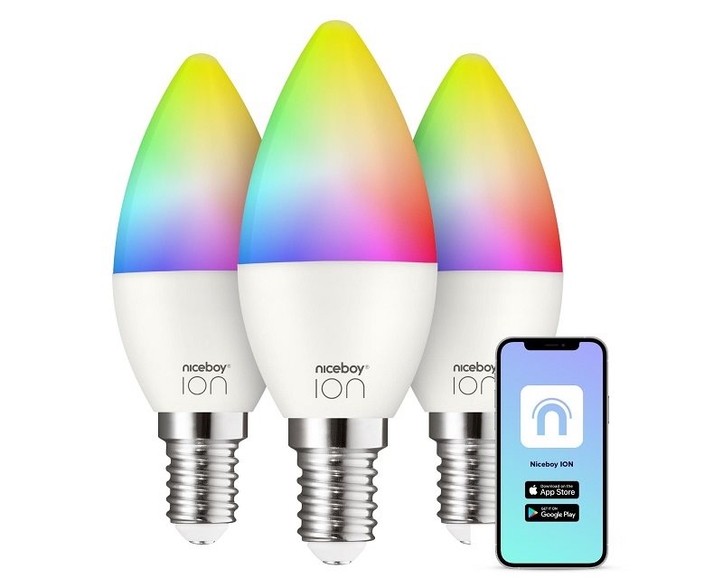 Smart LED žiarovka Niceboy ION SmartBulb RGB E14