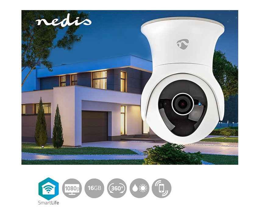 WiFi camera for indoors and outdoors WiFi camera NEDIS WIFICO20CWT