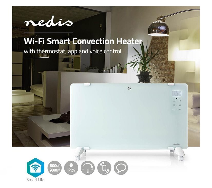Smart convection heater NEDIS WIFIHTPL20FWT Smart convection heater NEDIS WIFIHTPL20FWT