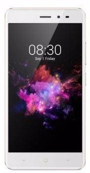 Pohled z přední strany na mobilní telefon TP-LINK Neffos X1 Lite Gold ve zlaté barvě