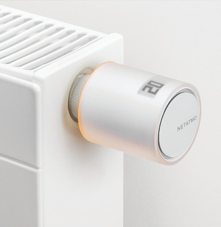 Dobře čitelný displej Netatmo Radiator Valves
